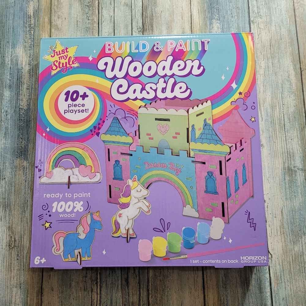 Just My Style Build & Paint Wooden Castle